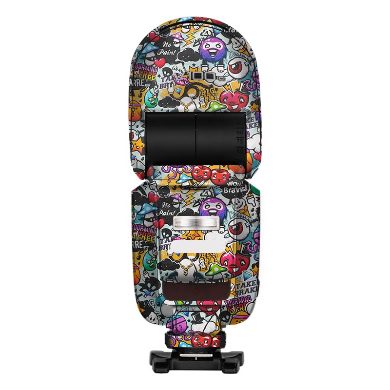 Protection flash Godox V100 autocollant vinyle graffiti blanc anti-rayure