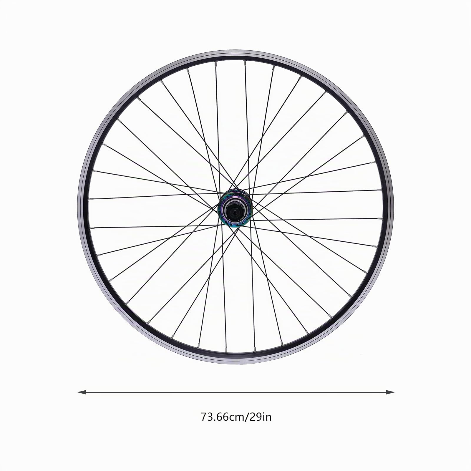 Lot de 2 Roues de VTT 29 Pouces, Jante en Alliage D'Aluminium, Frein à Disque pour VTT, Roues Avant Et ArrièRe, Blocage Rapide, Convient pour Cassettes 7 à 12 Vitesses, Charge De 200 Kg