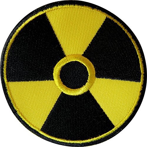 Parche radioactivo para planchar o coser en la insignia de advertencia de peligro de radiación