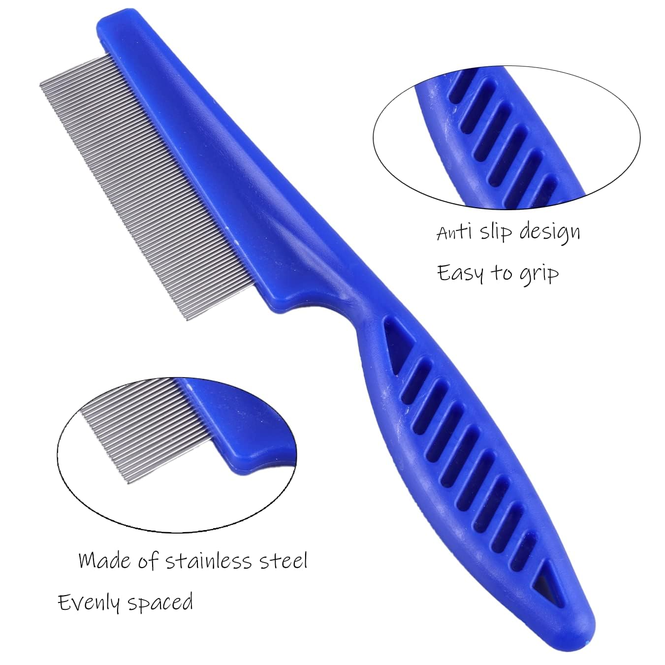 9 Peigne Anti Poux, Peigne Anti Puces pour Chat et Chien, Peigne Puces Chat et Chien pour Enlever les Taches de Larmes/Poux/Tangles/Croûte/Saleté