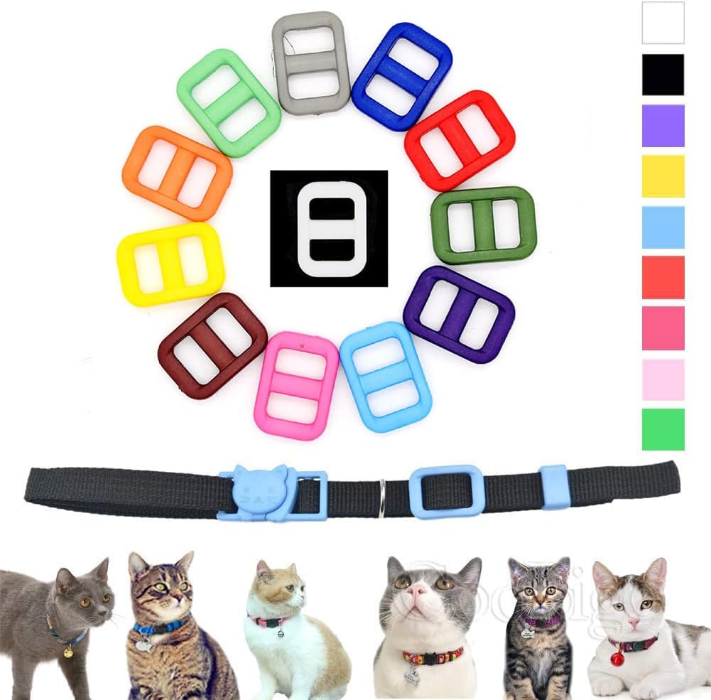 110pcs 3/8" Plastic Tri-Glide Buckles for Pet Collars, 12 Colors, DIY Strap Webbing Bag Parts Accessories - Image 5