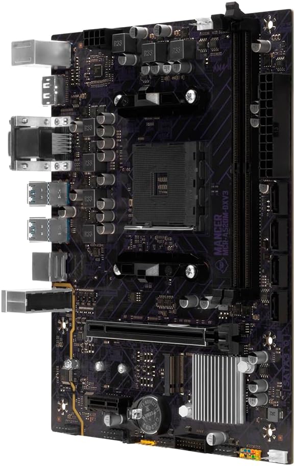 Mancer A520M DX Motherboard top-down view