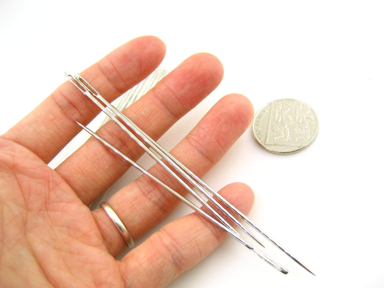 20pcs Large Eye 87mm Needles Hand Stitches Heavy Duty Hand Sewing Needles