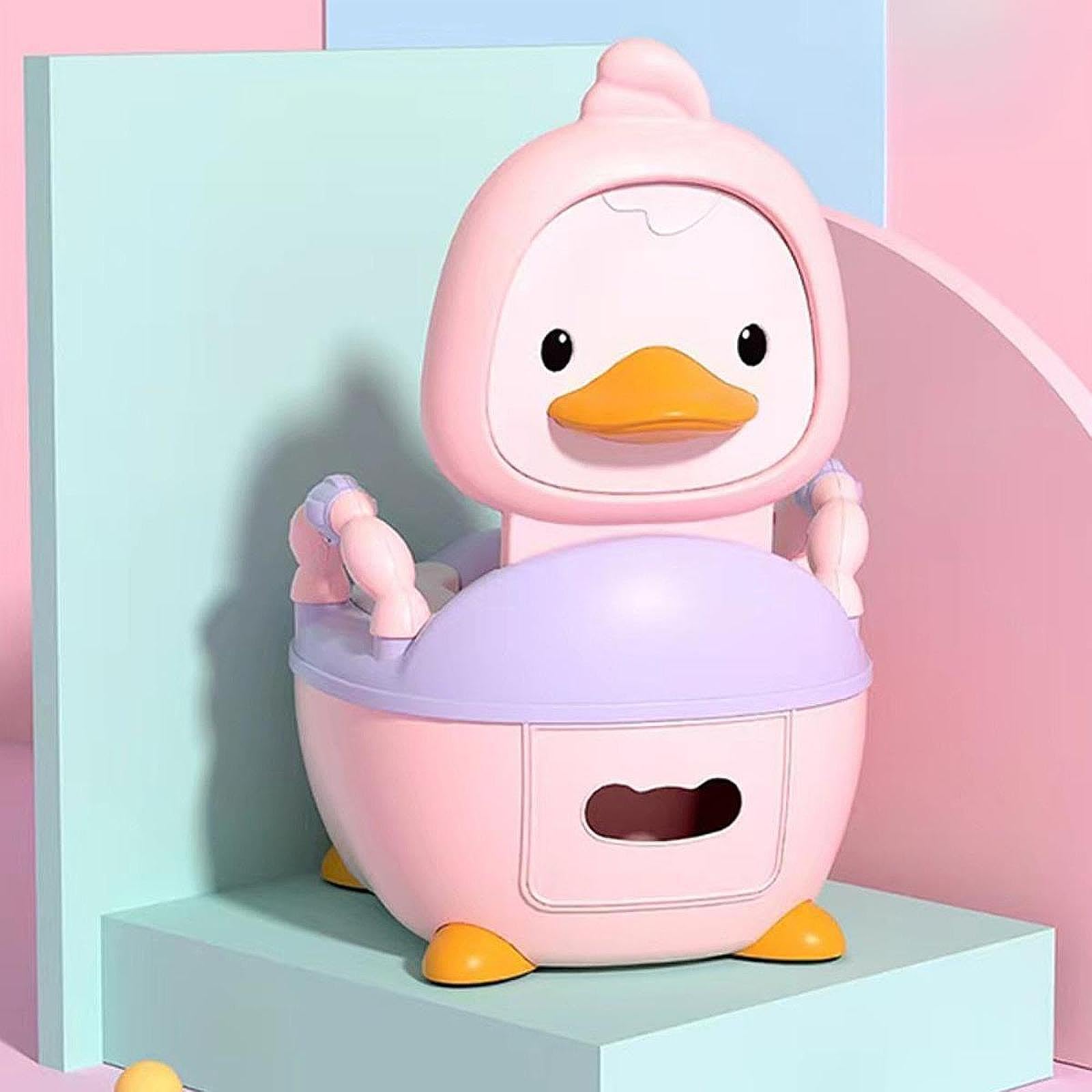 Sharplace Kinder Töpfchen Toilettenkinder Toilette tragbar vielseitiger Töpfchen Pot bequemer Töpfchen -Training Toilettenschritthocker für Heimauto Fahren, Rosa