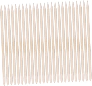 NOLITOY 50Pcs Nail Art Orange Wood Sticks Lightweight Cuticle for Manicure Dead Skin Nail Cleaning Tool for Home Salon Use