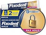 Fixodent Ultra Max Hold Denture Adhesive, 2.2 Ounce (Pack of 2)
