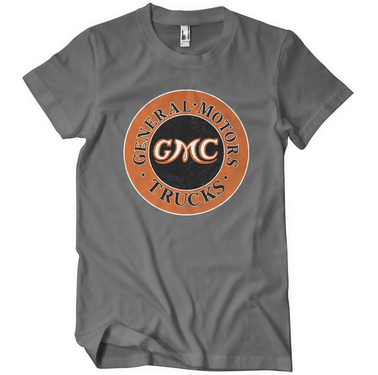 Gmc Men's Dark Grey Officially Licensed General Motors Trucks Patch T-Shirt (Dark Grey), Medium