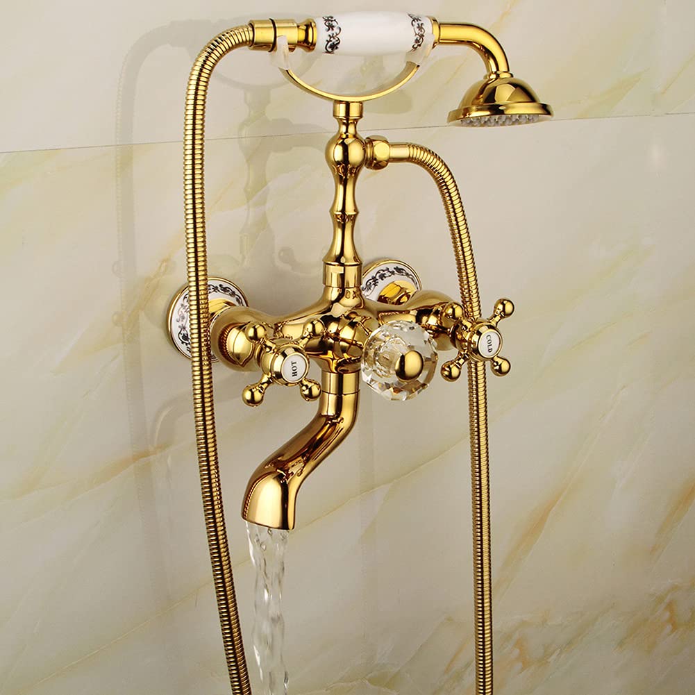 Mitigeur de baignoire noir avec douchette GoodHome Cavally, robinet baignoire av