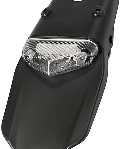 Miniatura 9 de Soporte universal de guardabarros trasero de 12 V, luces LED de freno para Honda, Yamaha, motocicleta todoterreno personalizable, MX Dual Sport Pit