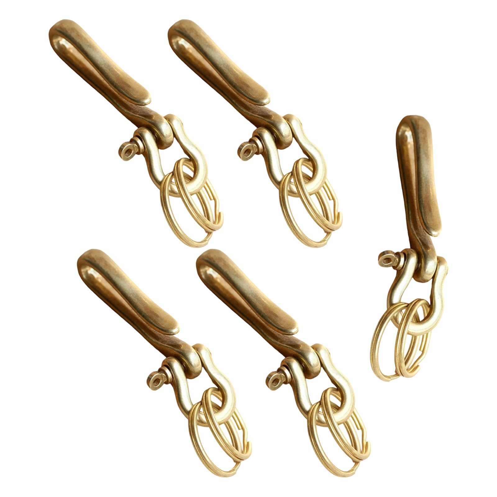 Sisyeuo Practical Hook Chain for Practical Management Rustproof Brass Carabiner Styles Clip Daily Use U Shape Hook