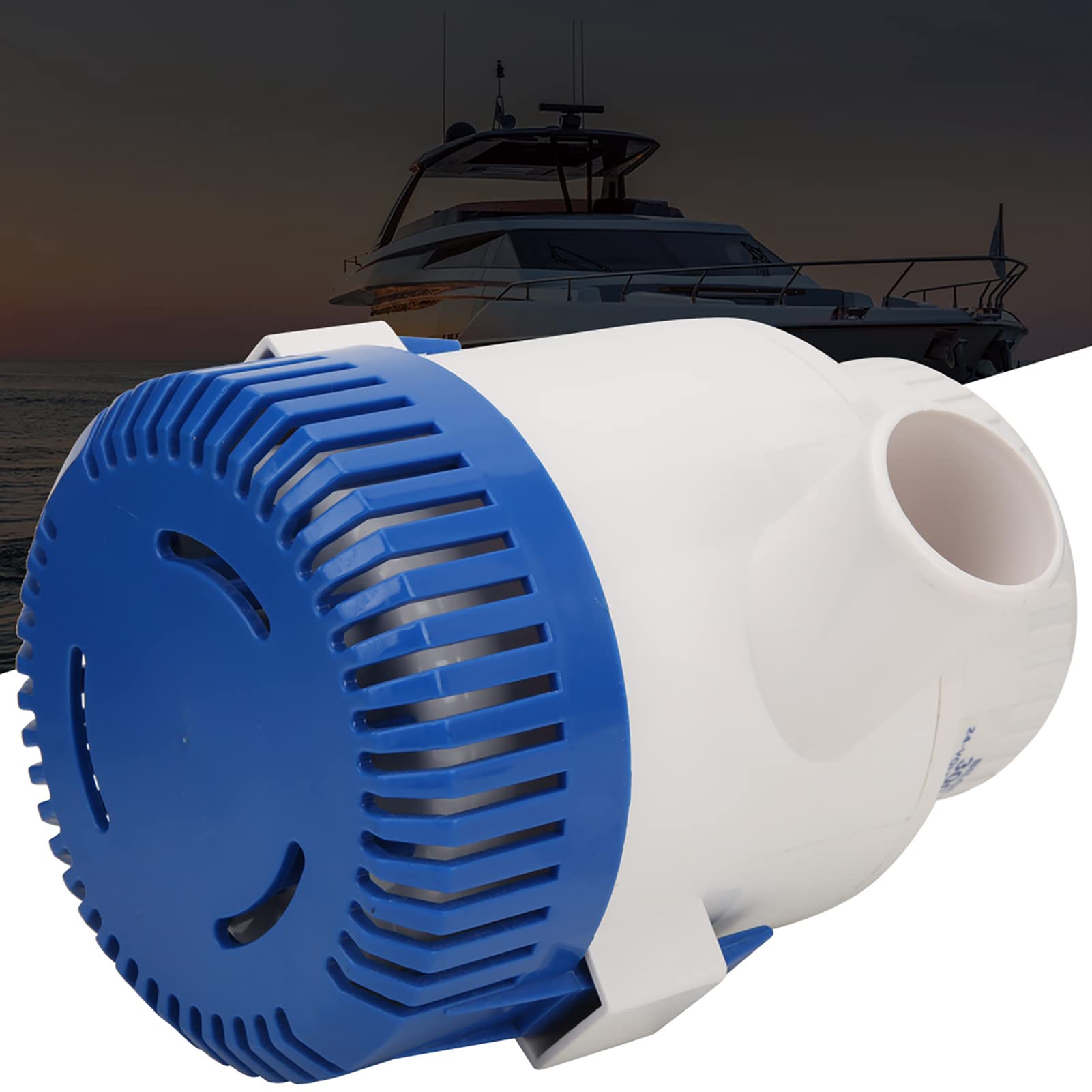 Para Bomba de achique, Bomba de Agua Sumergible automática para Yates horizontales Grandes de 24 V, construcción de Grado Marino Resistente, eliminación eficiente de