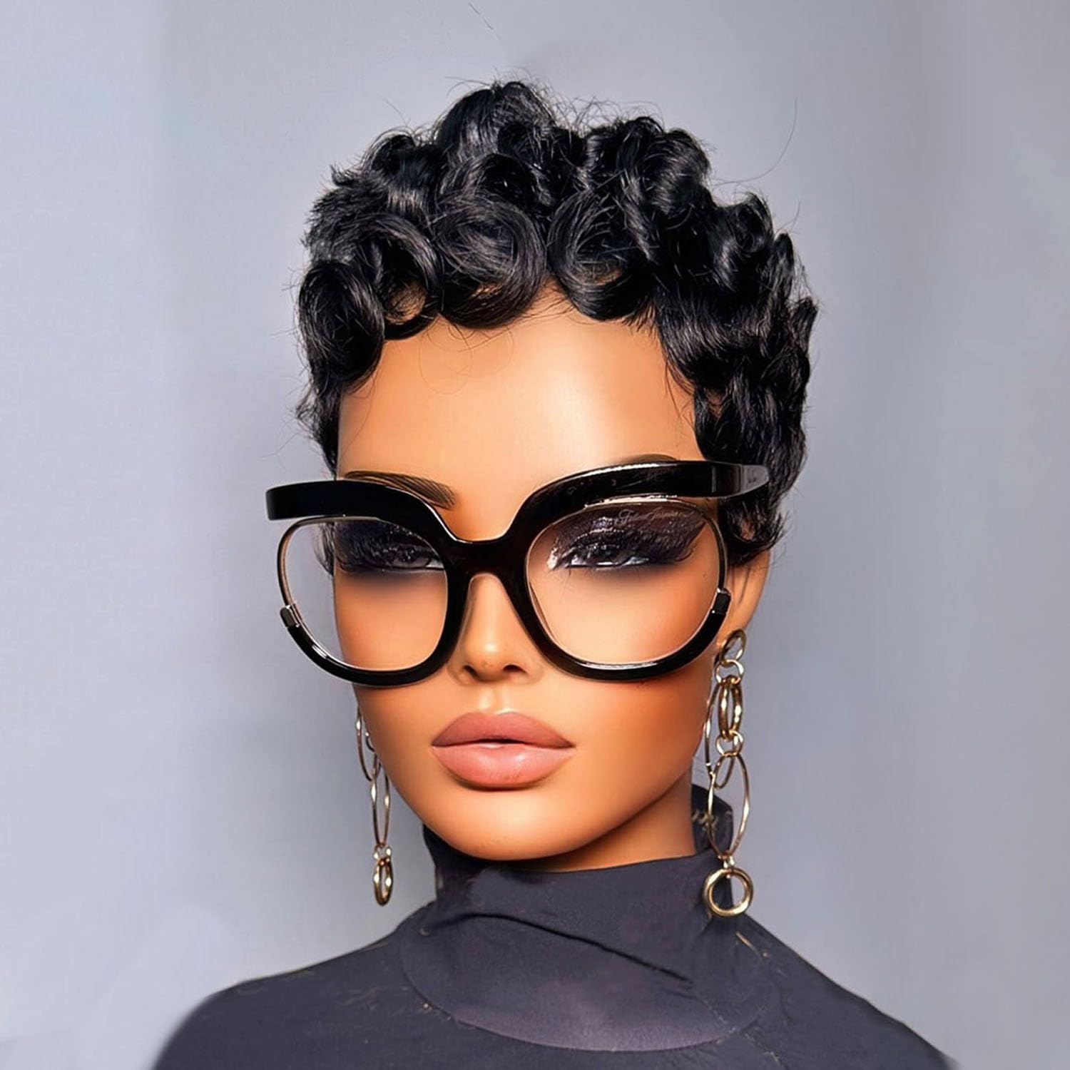 COPY - VRZ Pixie Cut Wig Human Hair short human hair wigs for black women Amazon.com : VRZ Pixie Cut Wigs for Black Women Brazilian  main image 3
