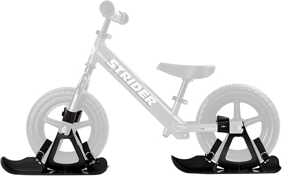 Strider 12 Snow Skis Set - Transform Balance Bike into Sled - Fits All Our 12 Balance Bikes - For Kids 1 to 4 Years - Tool-Free Assembly