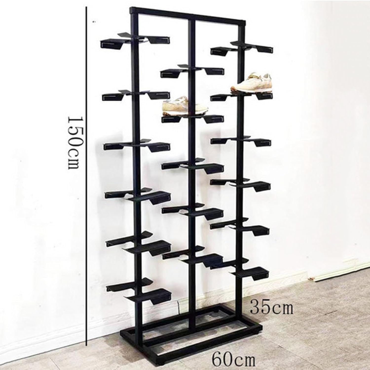 Espositore per scarpe, grande organizer autoportante, scaffale creativo per scarpe da ginnastica e scarpe da basket, attrezzatura per negozi di abbigliamento commerciale