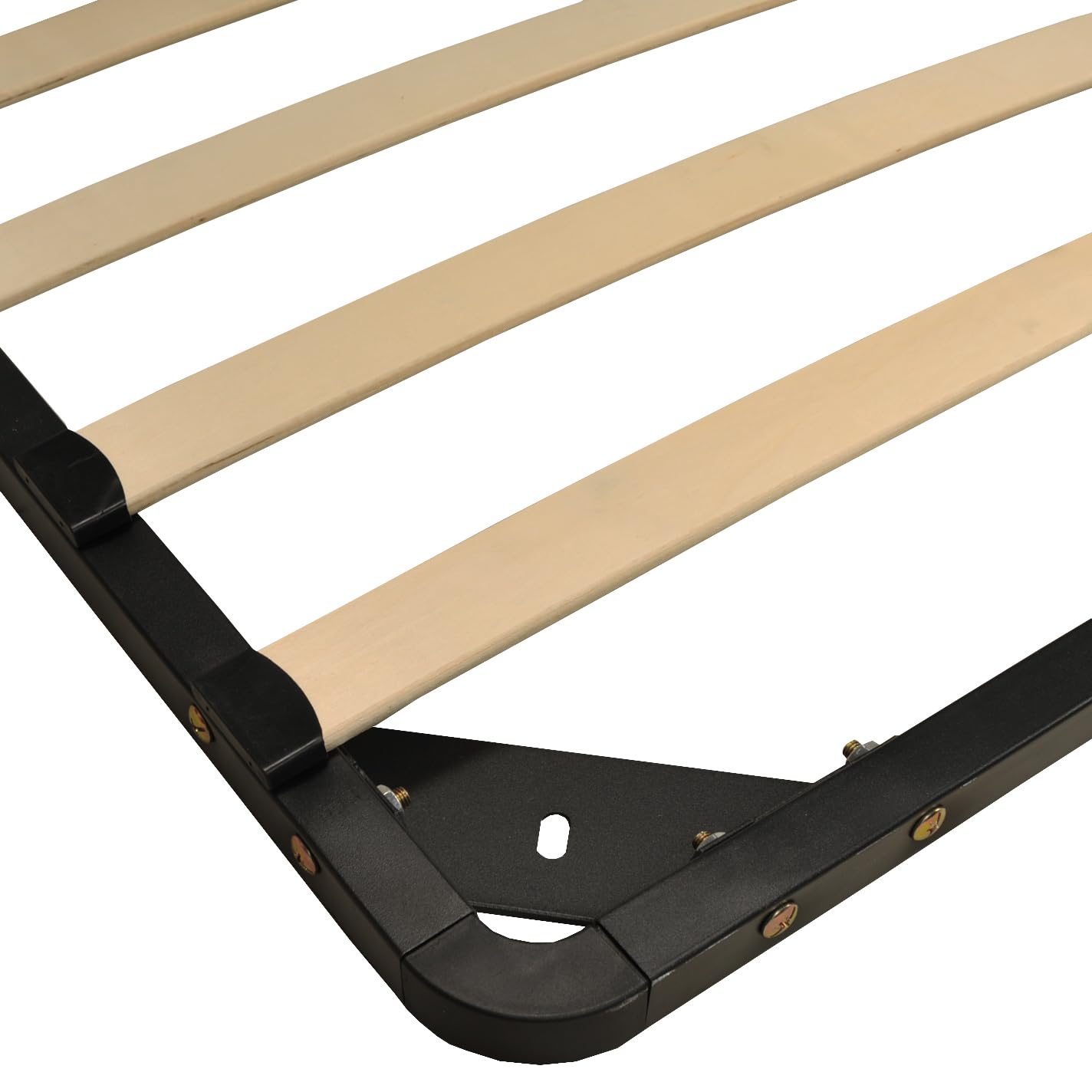 WEBER INDUSTRIES Sommier Métal RENO 140x190 cm + 1 Pied Amovible/Noir
