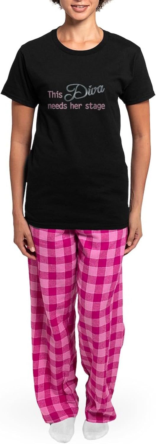 CafePress This Diva Needs Her Stage Pajamas Womens Novelty PJ Sleepwear