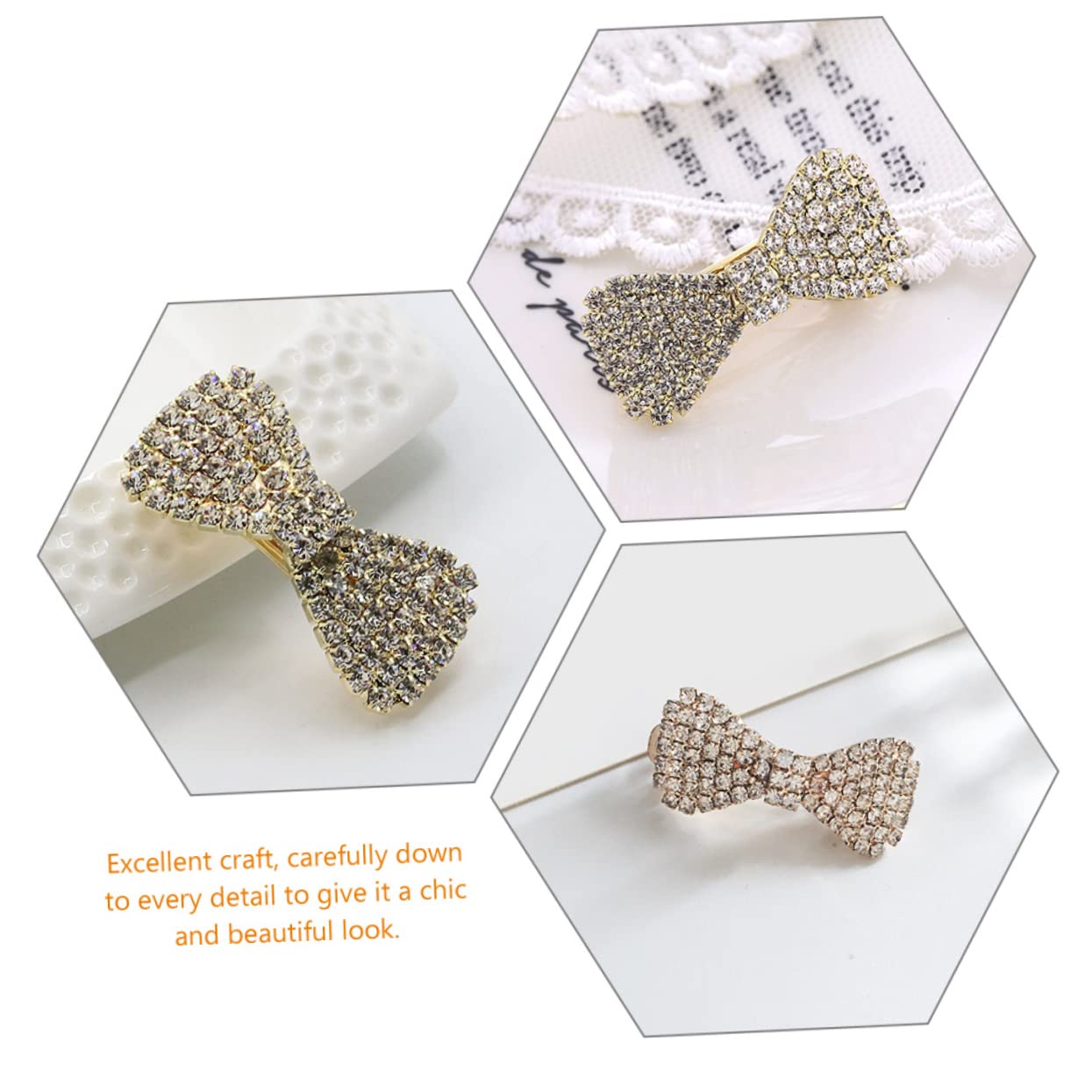 VICASKY 16 Pezzi Fermagli Cristallo con Clip per Sposa e Ragazze Accessori per Nozze e Feste