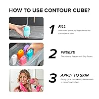 Vista 7 de Contour Cube Mini rodillo de hielo revolucionario para esculpir y deshinchar - Rodillo de hielo facial y masajeador - Molde de hielo para la cara