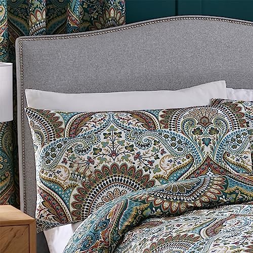 Housse de couette bleu sarcelle réversible en parure de lit persane exotique - 7