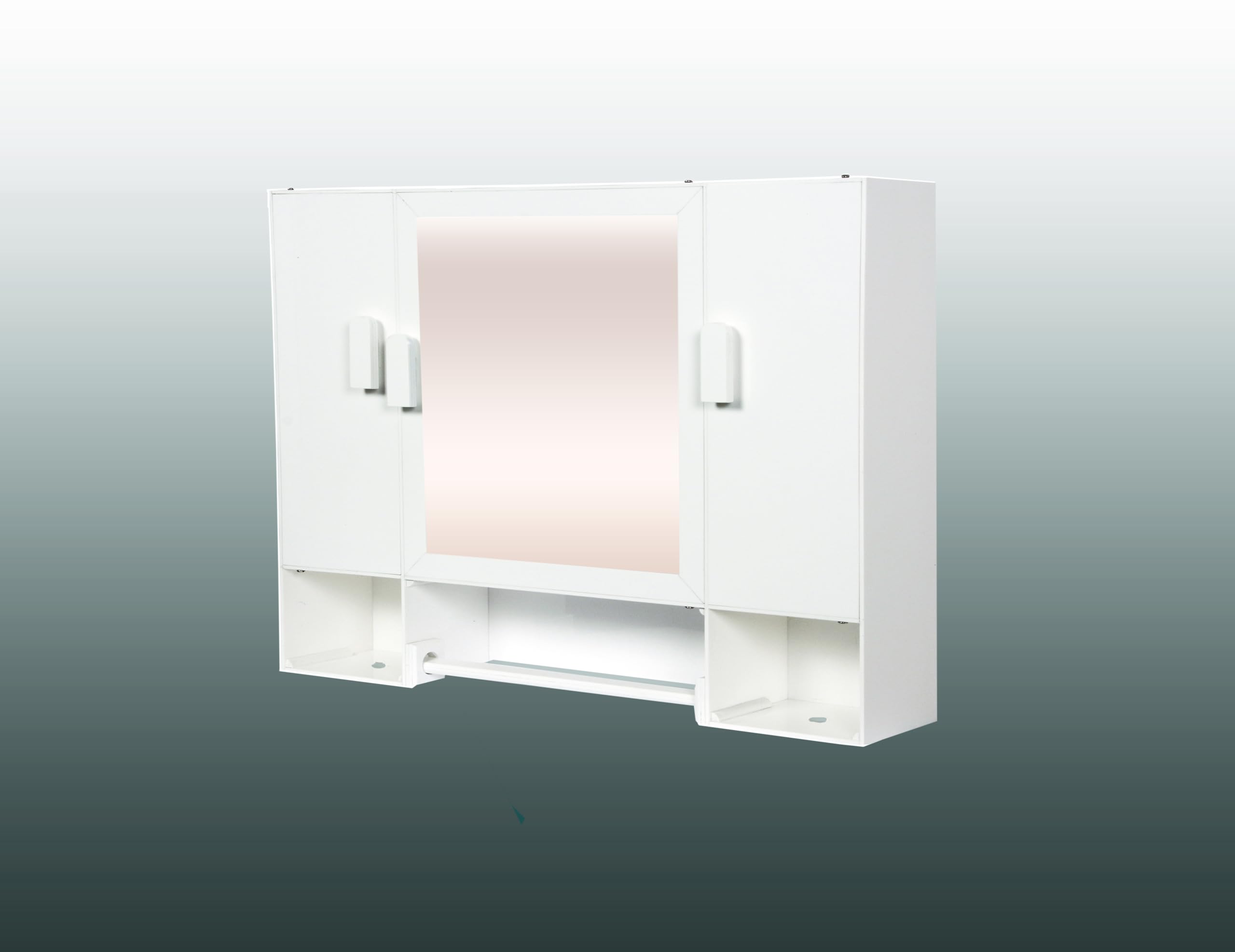 Diplomat Gold White Acrylic 3 MM Thickness (20" x 4" x 16" inch) Bathroom/Wash Basin/Wall Mirror/Cosmetic/Groming kit Storage/Wall Big Mirror Cabinet