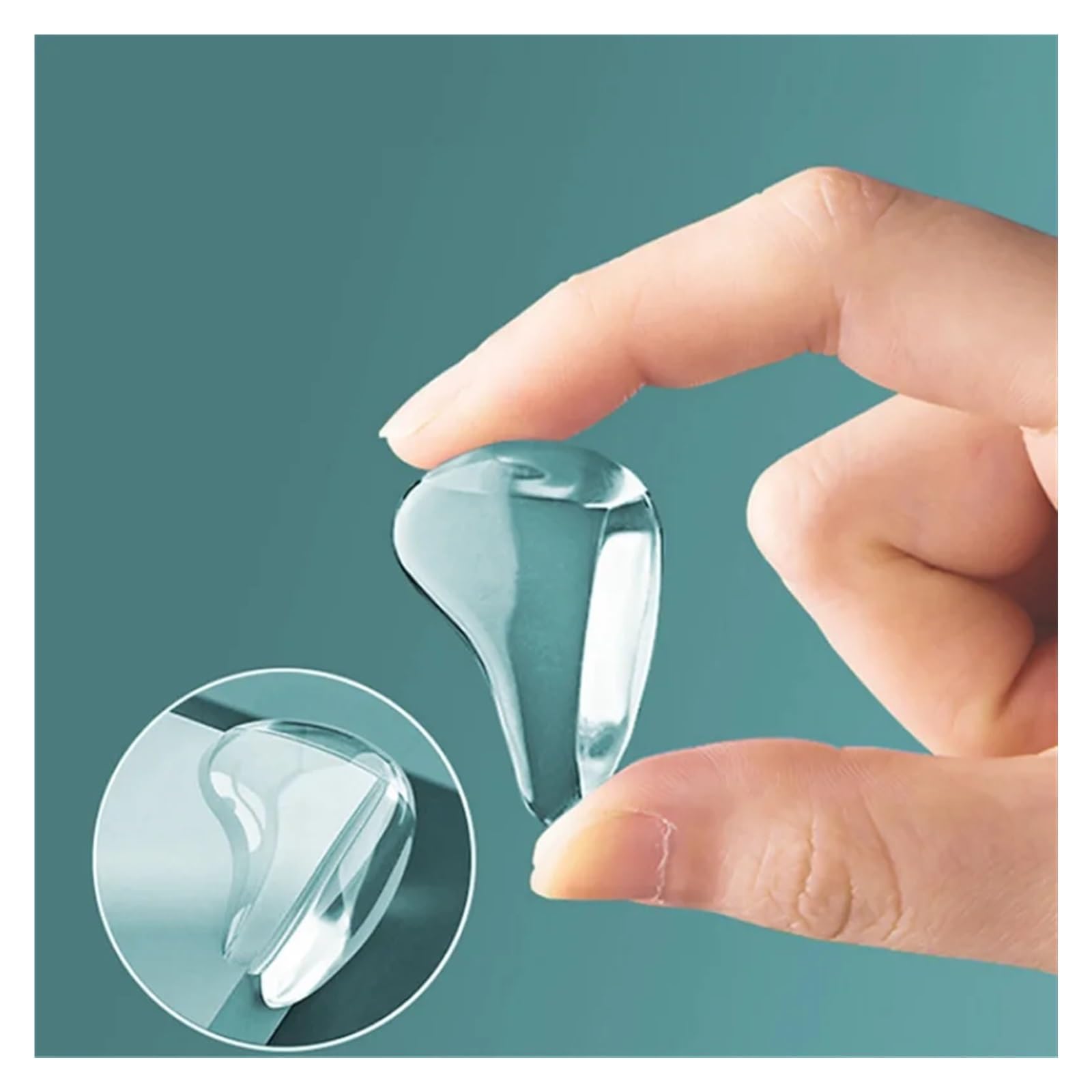 Protectores de Esquinas para mesas, Seguridad Infantil, 1 Unidad, diseño de Gota de Agua, Almohadillas Protectoras de Arco Suave y Transparente para Muebles, protección anticolisión.
