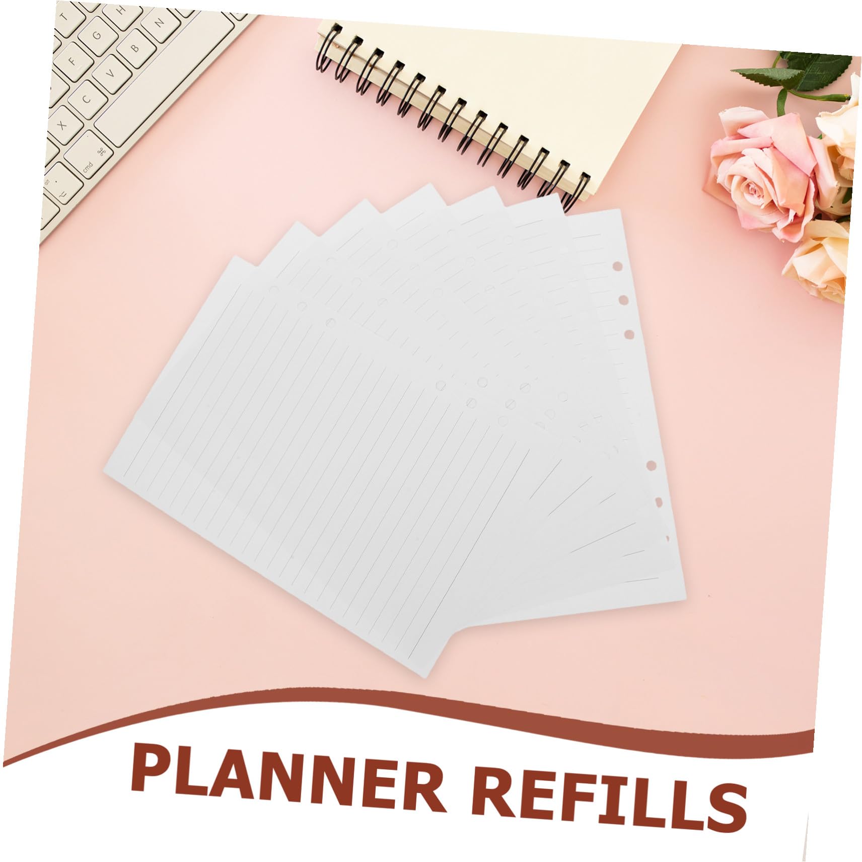 Uonlytech 225blätter Liniertes Einlegepapier Nachfüllpapier Lose für Planer Notizbücher und Tagebücher