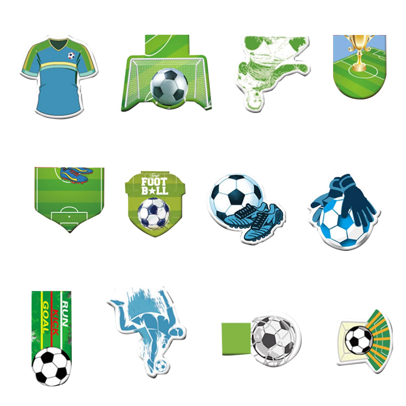 Marcapáginas Magnético de Fútbol, Marcapáginas Magnéticos Originales Fútbol, Football Magnetic Bookmark, Marcapáginas Magnéticos para Niños, Marcapáginas Clip de Página, Recuerdos de Fútbol, 12 Pcs