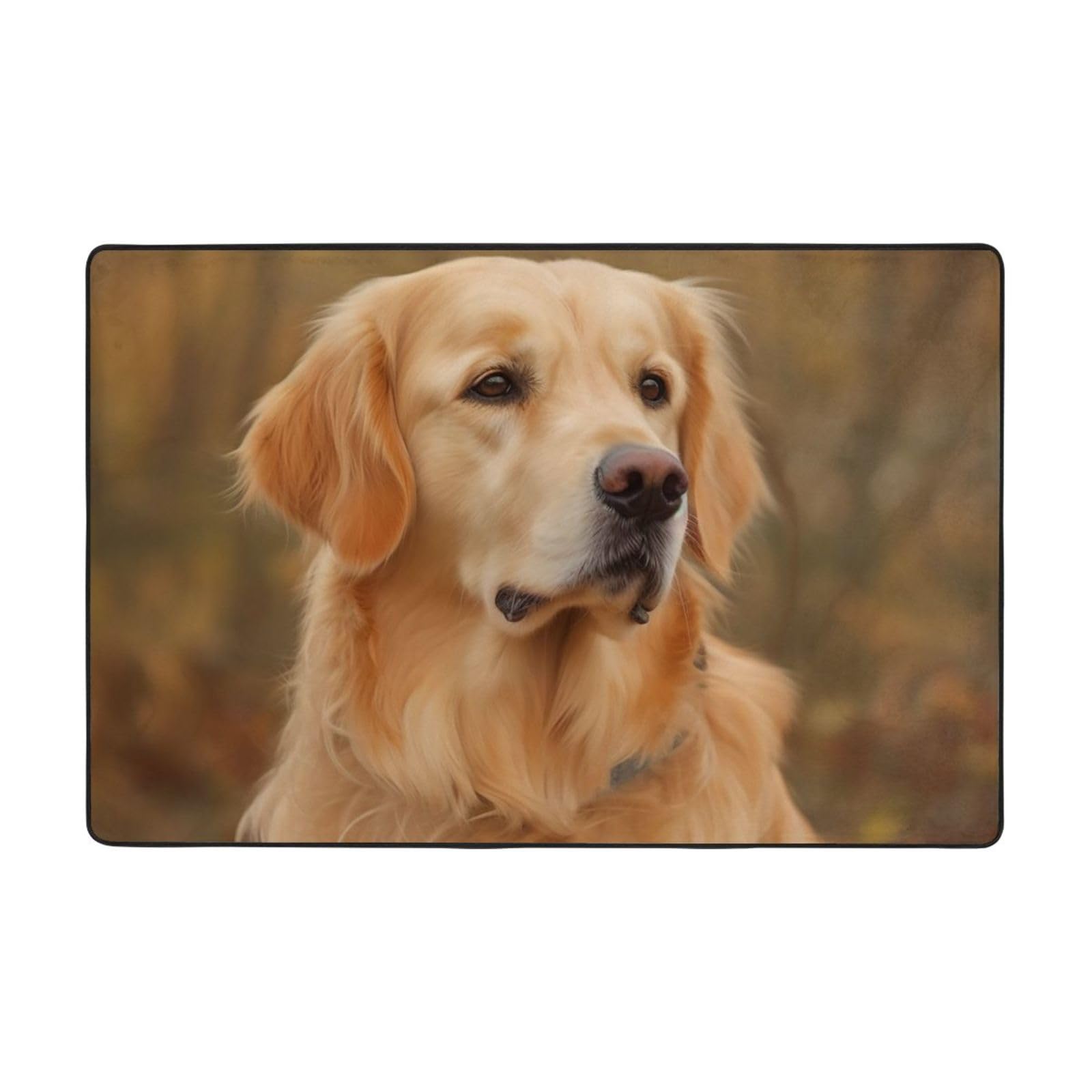 Tapis Golden Retriever antidérapant pour créer un coin lecture cosy au bureau