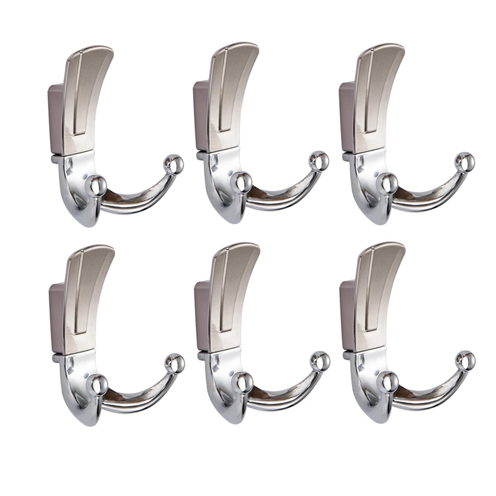 Ganchos Para Colgar Abrigos Closet Hook Coat Rack Gancho Corredor Montado de pared Retro Abrigo de metal Hancho Hancho de aleación de zinc Material de la pared Hancho de pared Juego de 6 piezas Perche
