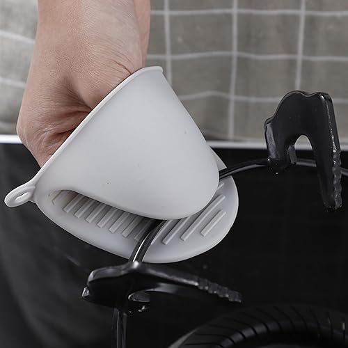 Miniatura 4 de Manoplas de horno de silicona con forma de tiburón de dibujos animados, agarres de pellizco