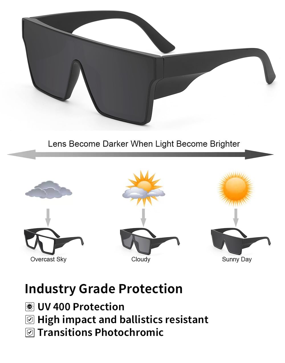 Gafas de sol de seguridad polarizadas de moda para hombres y mujeres, Z87 UV400, protección cuadrada para trabajadores