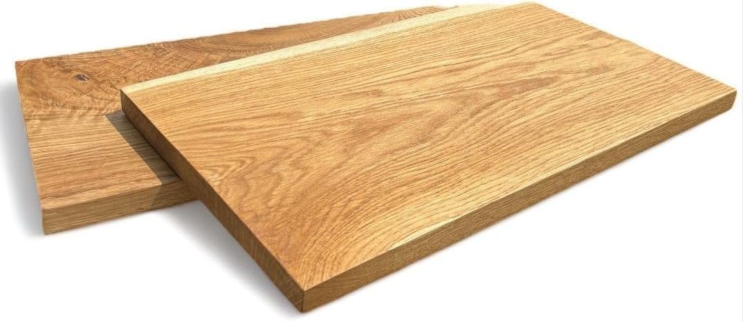 Davanzale in rovere massello, rifinito con olio incolore, spessore 2,5 cm, bordo dritto, davanzale in legno, tavola in quercia, scalino, pannello in legno (rovere 60 x 25 cm)