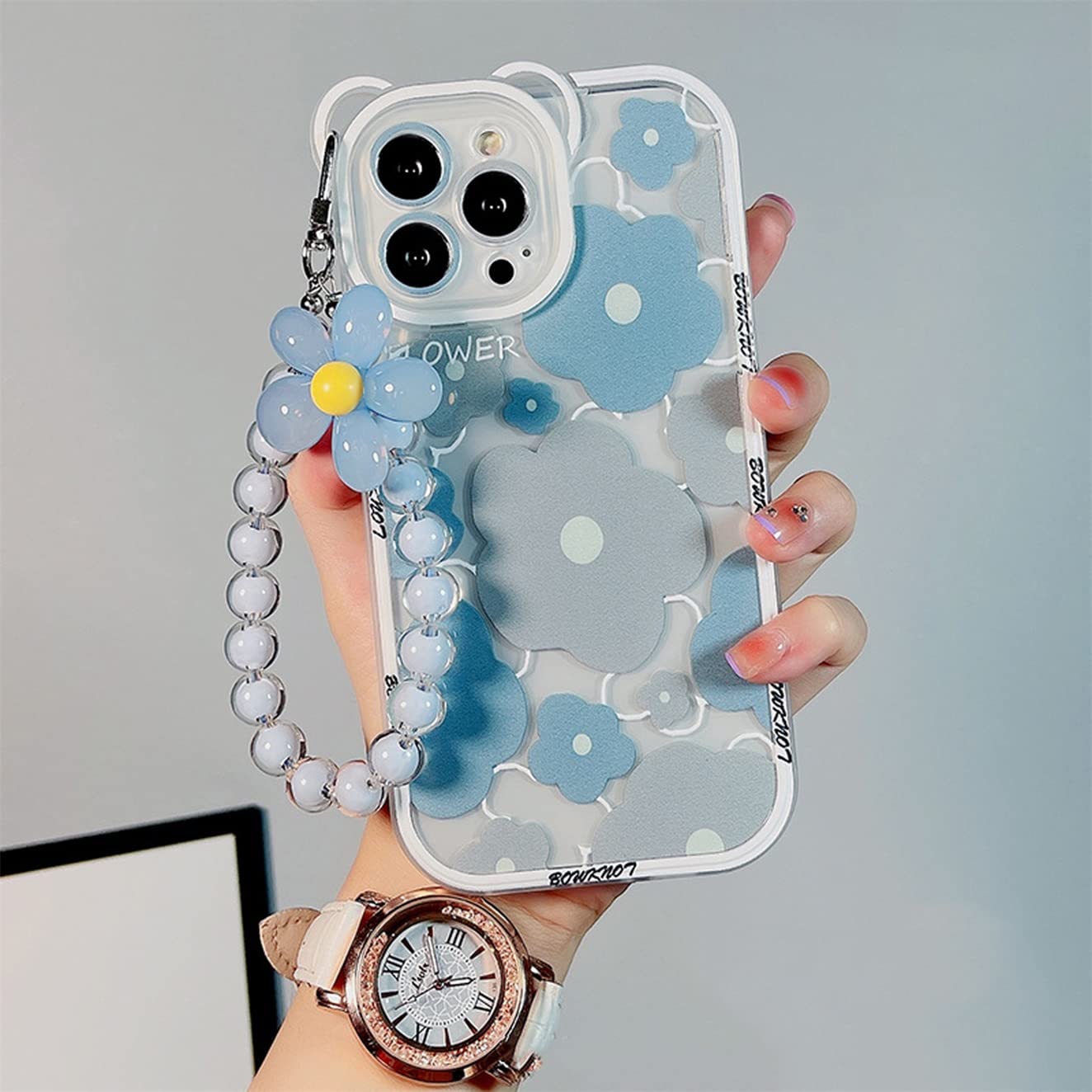 Coque IPhone 13 Avec Chaîne Magnétique - Support Anneau Intégré - Transparente - Anti-Chocs