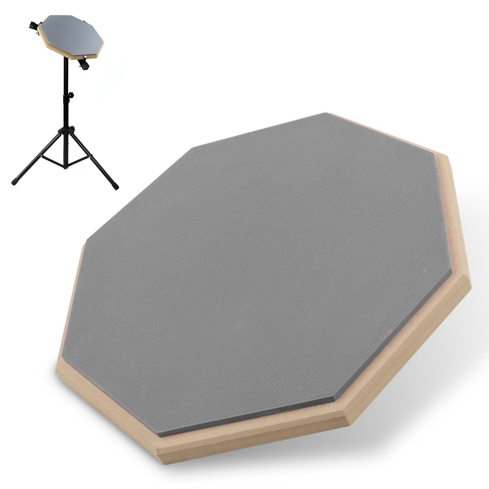 Drum Practice Pad, cichy klocek do ćwiczeń, gumowa podkładka na bębny, zapewnia doskonałe właściwości pochłaniające wstrząsy i amortyzację, 8 cali