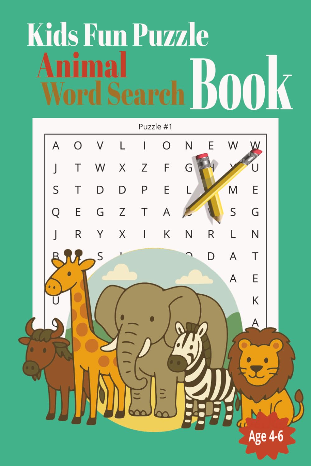 Word Search Puzzle Book: Word Search Puzzle Book 46 Pages, 6x9 Inches with Solution Pages