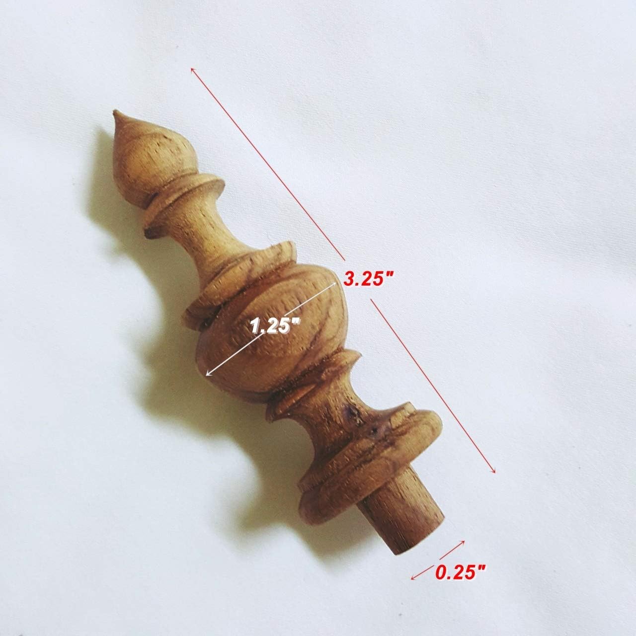 4x3.25”New Finials Teak Wood Unfinished Wooden Antique Furniture,Post Home Decor