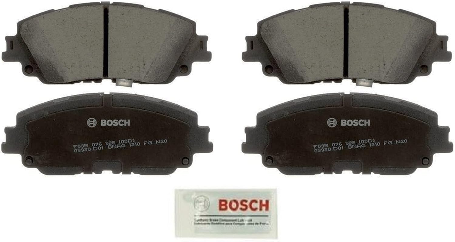 Bosch BC2076 QuietCast Premium Ceramic Front Brake Pads for Lexus ES250/ES350/UX, Toyota Camry/RAV4/Avalon - Quiet, Low Dust