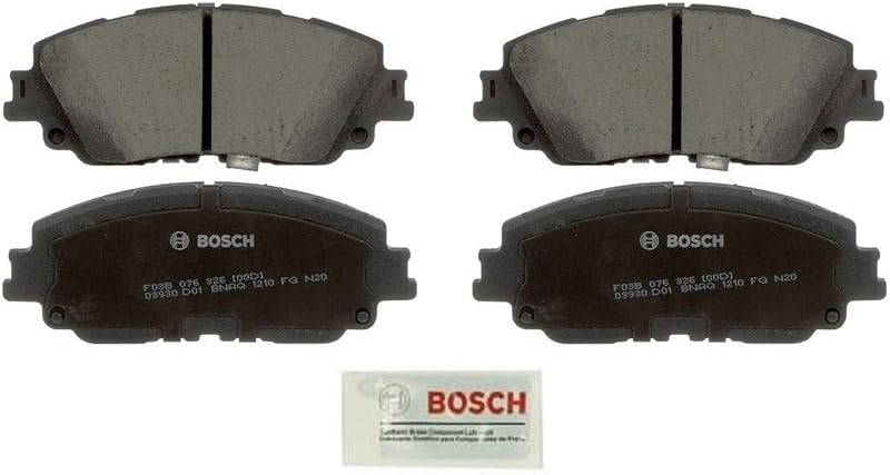 Pastilhas de freio a disco dianteiras Bosch QuietCast Ceramic BC2076 para Lexus e Toyota – Jogo para 1 eixo