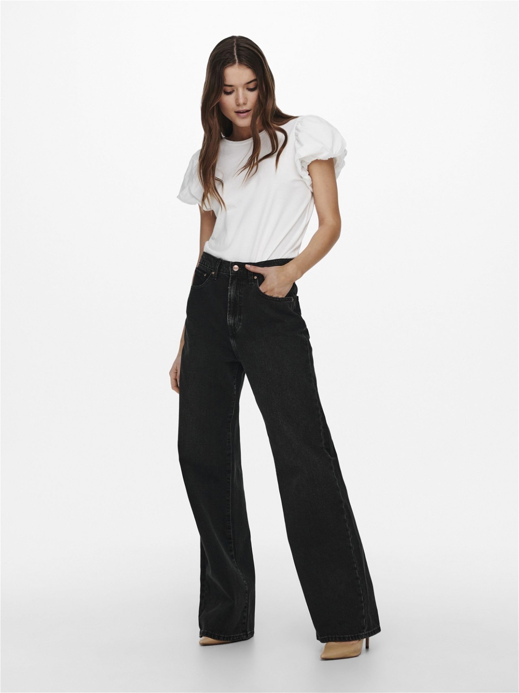 ONLY Wide Fit Jeans ONLHOPE High Waist Wide Leg Fit Jeans