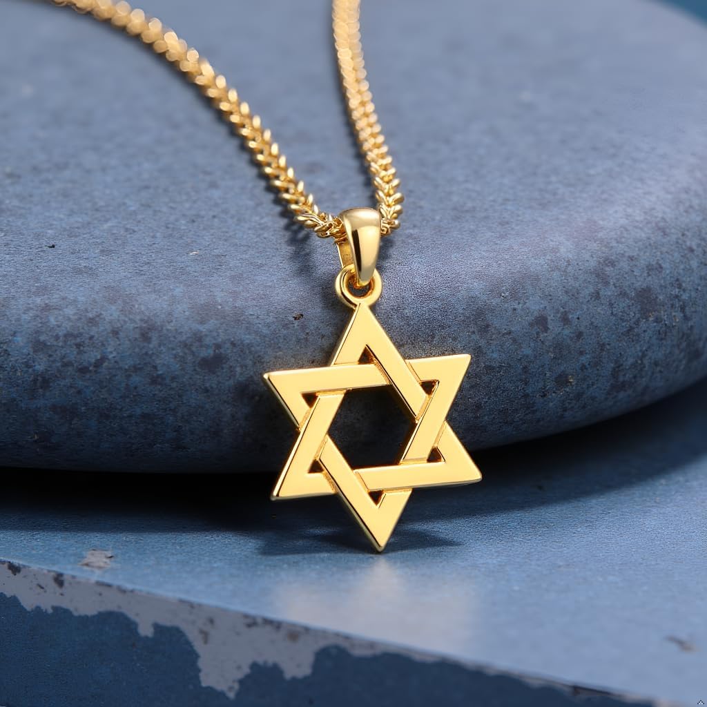 925 Sterling Silver Jewish Star of David Necklace - Interlocking Magen David Pendant - Handmade Jewelry for Men Women - Estrella de David - Religious Judaica Amulet - Image 3