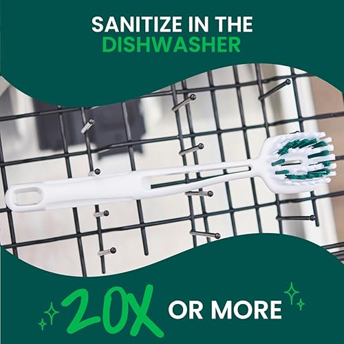 Miniatura 6 de Scotch-Brite Cepillo para ollas y sartenes, duradero y duradero con mango para fregar acero inoxidable, muebles de exterior y fregaderos sin