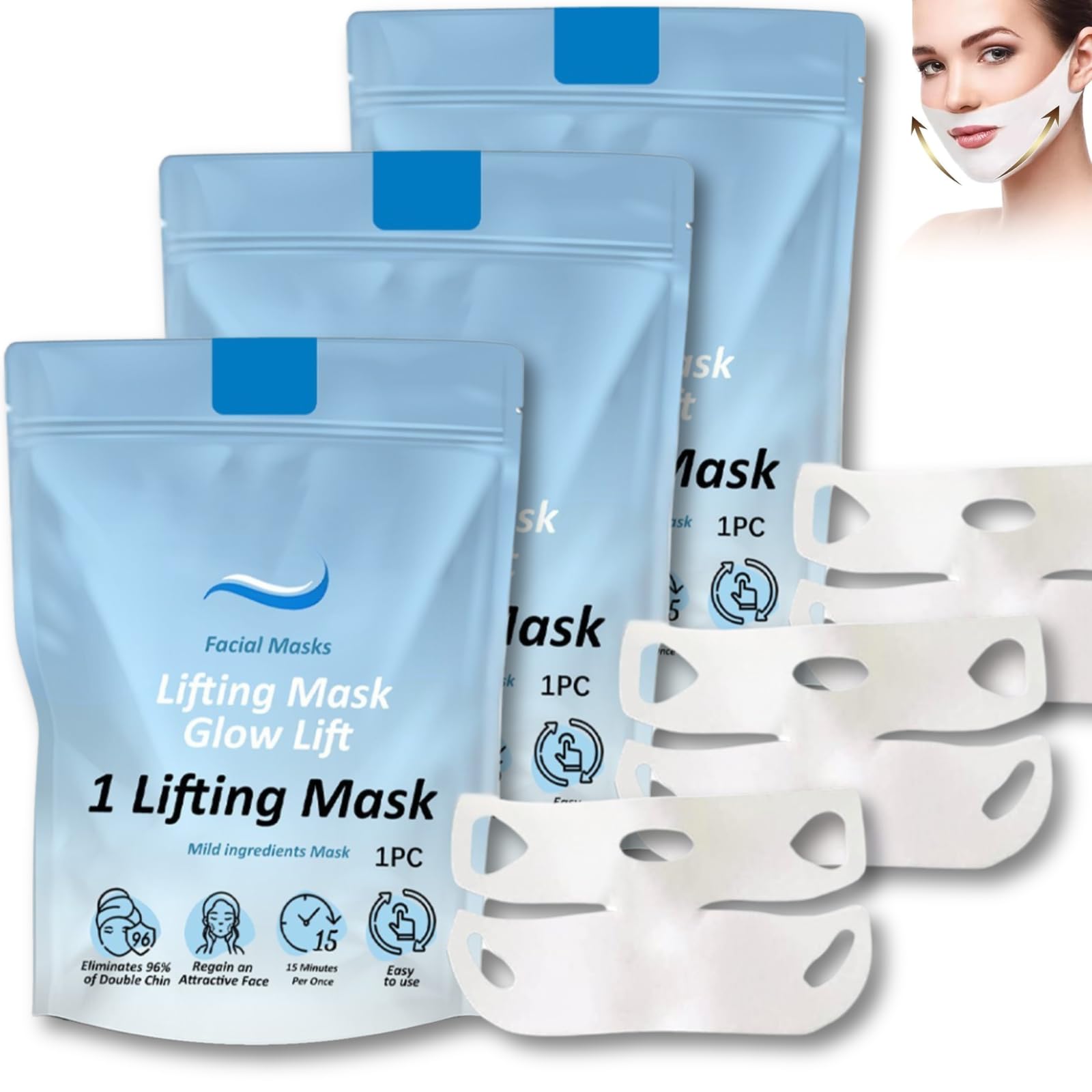 3Pcs Chinology Double Chin Lifting Mask