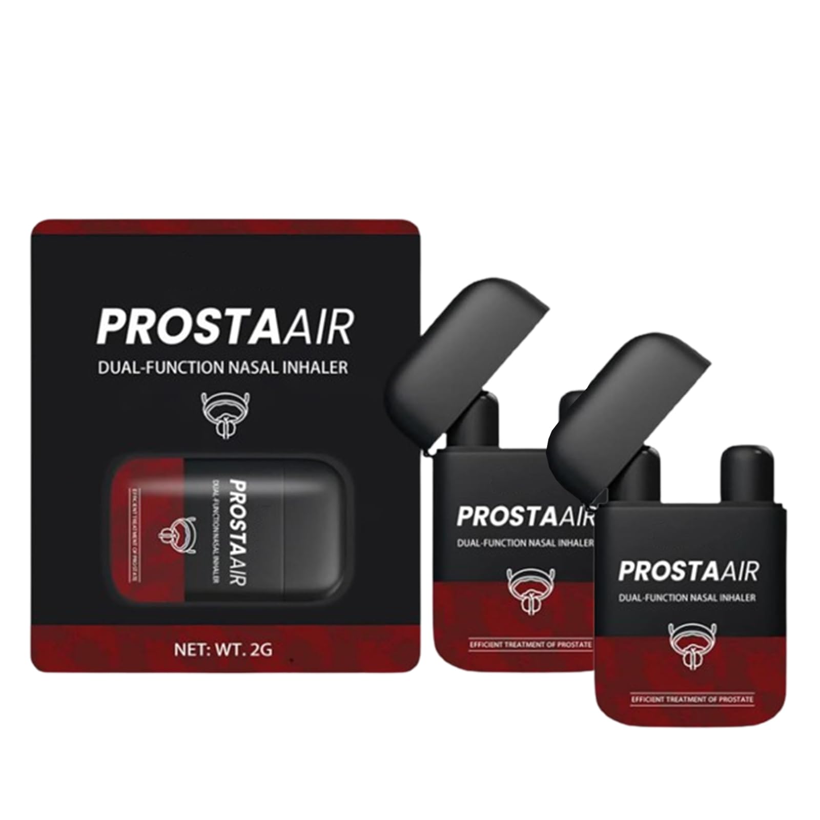 ProstaAir Dual-Function Nasal Inhaler, prostavibe bee Wellness Inhaler, Improve Blood Circulation, Promote Prostate Health (2pcs)