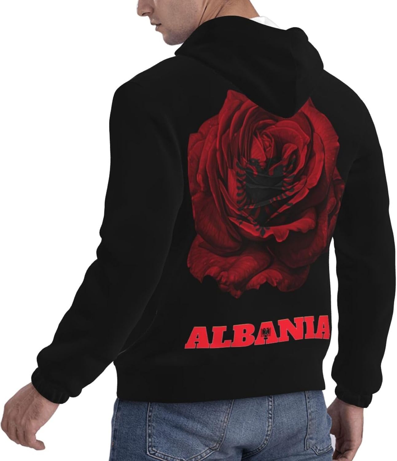 Men's Hoodie Sweatshirt Breathable Drawstring Knitted Hoodies Athletic Pullover Sweater With Big Pockets For Men - Image 6