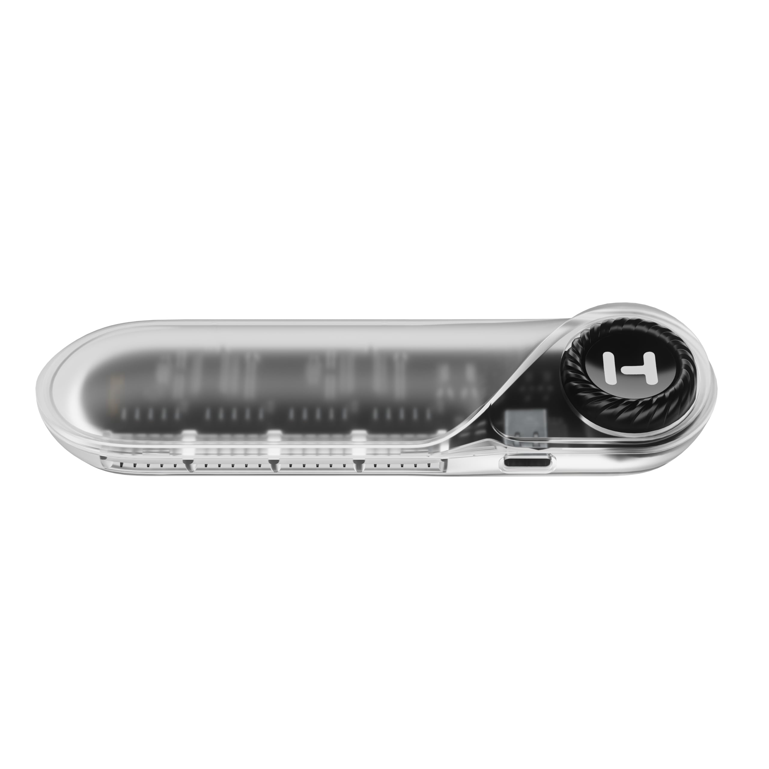 Hyte Hub USB interno alimentato - 4 intestazioni di uscita USB 2.0, estensione USB della scheda madre USB a 9 pin, magneti extra forti e nastro adesivo incluso, moderna estensione interna - cristallo