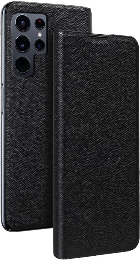 Étui Folio Samsung Galaxy S24 Ultra Noir Bigben avec Porte-Carte intégré