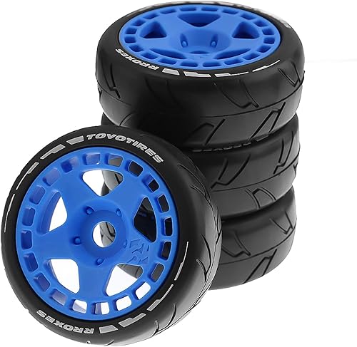 Neumáticos RC de 4.134 in neumáticos delanteros y traseros con hexagonal de 0.669 in para escala 18 17 todoterreno Buggy Short Course Truck 4 piezas