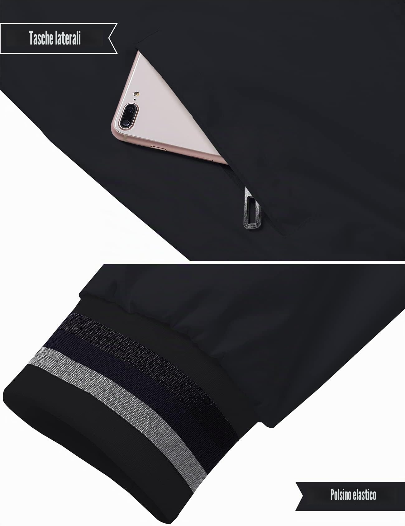 AIEOE Giacca Leggera da Uomo Casual Antivento Bomber Giubbino Classica Primavera Estate Giacchetto