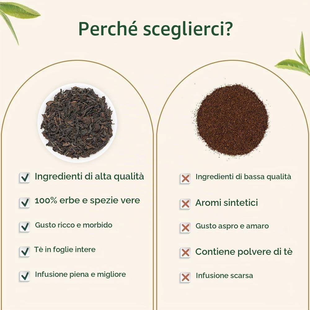 VAHDAM Tè Oolong di Alta Montagna Sfuso | 340g (170+ Tazze) | Tè Oolong Indiano di Darjeeling | Foglie Intere | Monorigine Naturale | Raccolto a Mano in Giardini di Alta Quota