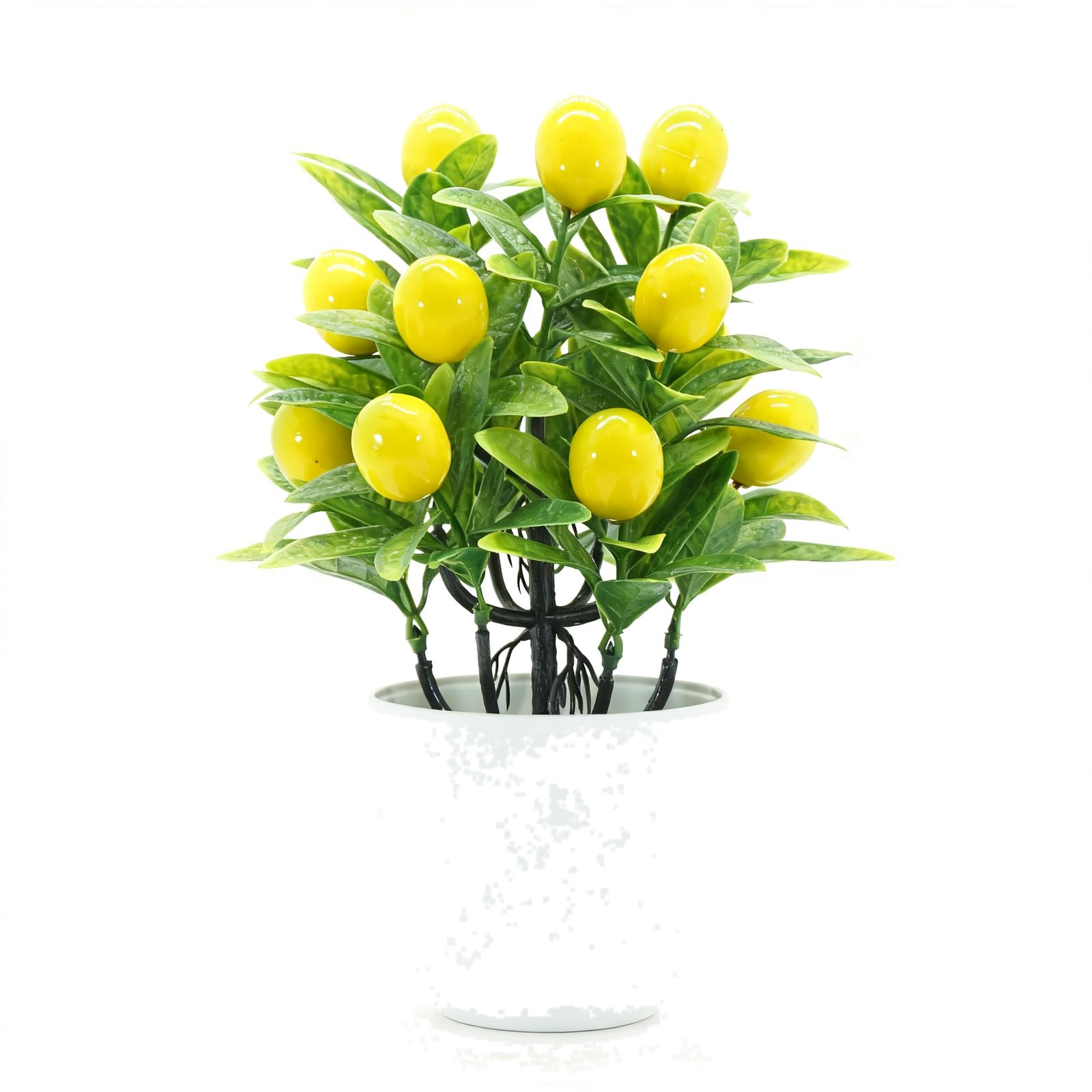 AMSLSIU Miniature Lemon Plant With Lifelike Fake Lemons Creates Indoor Atmosphere Enriching Kitchens And Offices Faux Lemon Tree